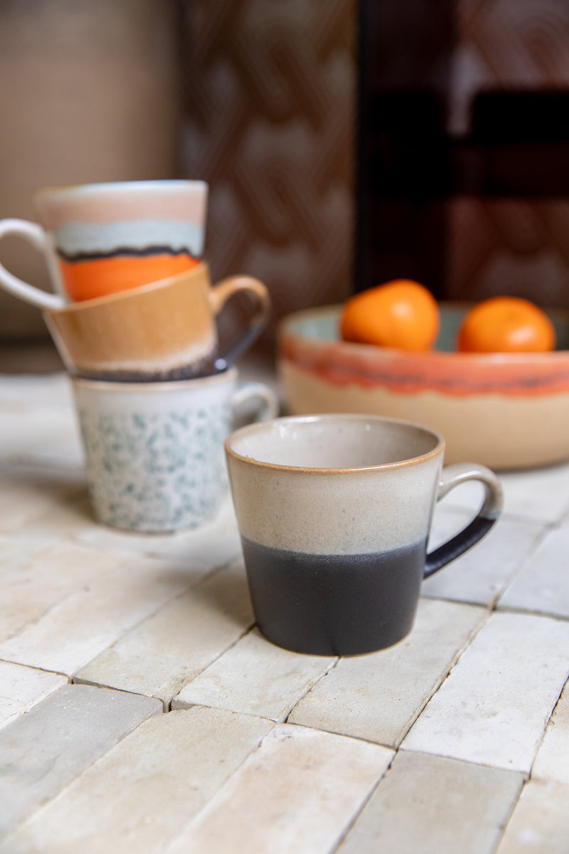 HK Living 70's ceramics cappuccino kahvimuki, Rock