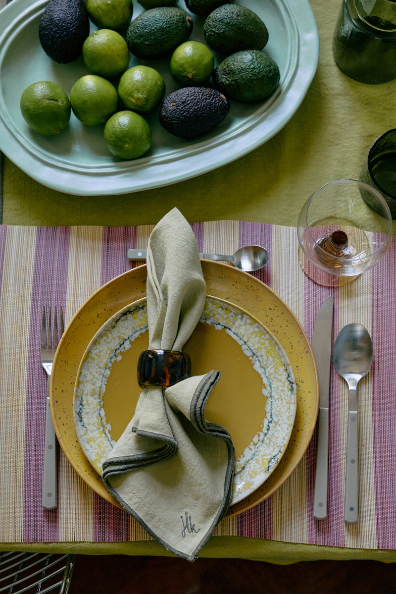HK Living Bamboo placemat, roseate