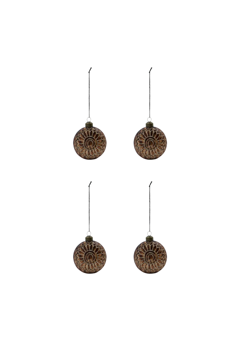 House Doctor Circulo joulukoristeet, Brown, 4 kpl