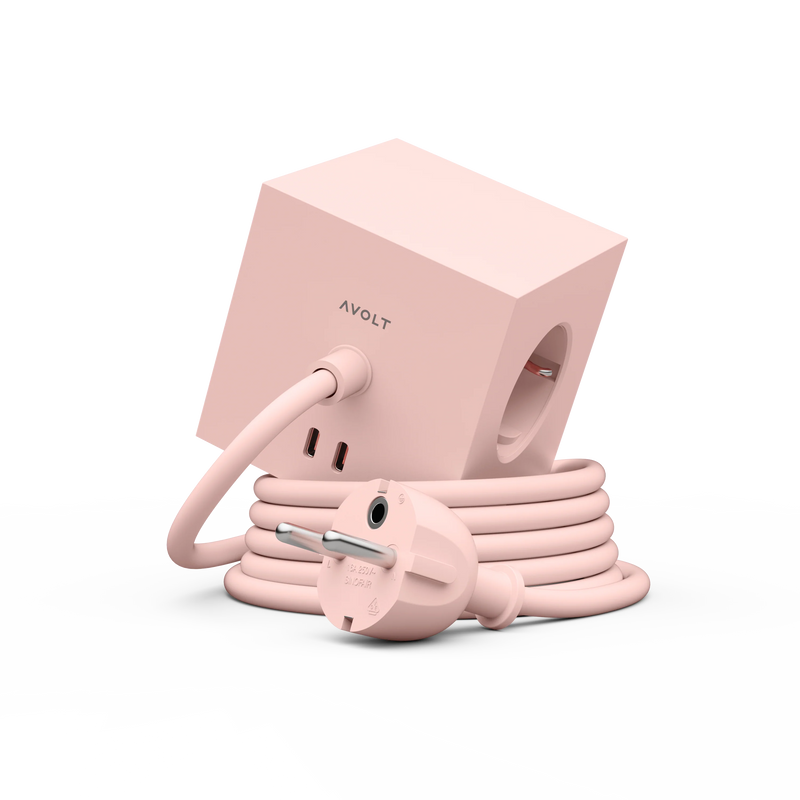 Avolt Square 1 USB-C jatkojohto, New pink