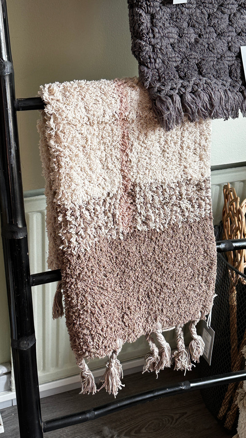 Masumi kylpymatto puuvilla, vaalea roosa / beige