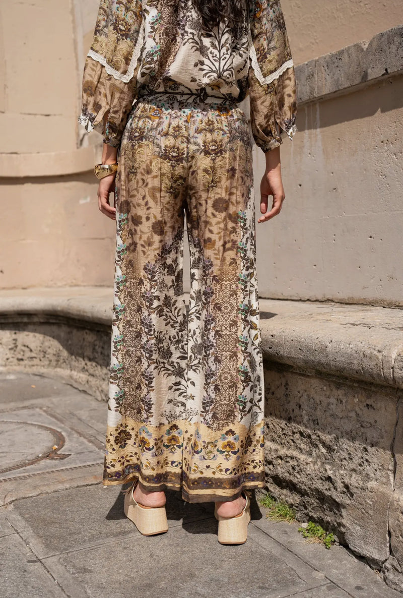 Thea printtikuvioidut housut, khaki