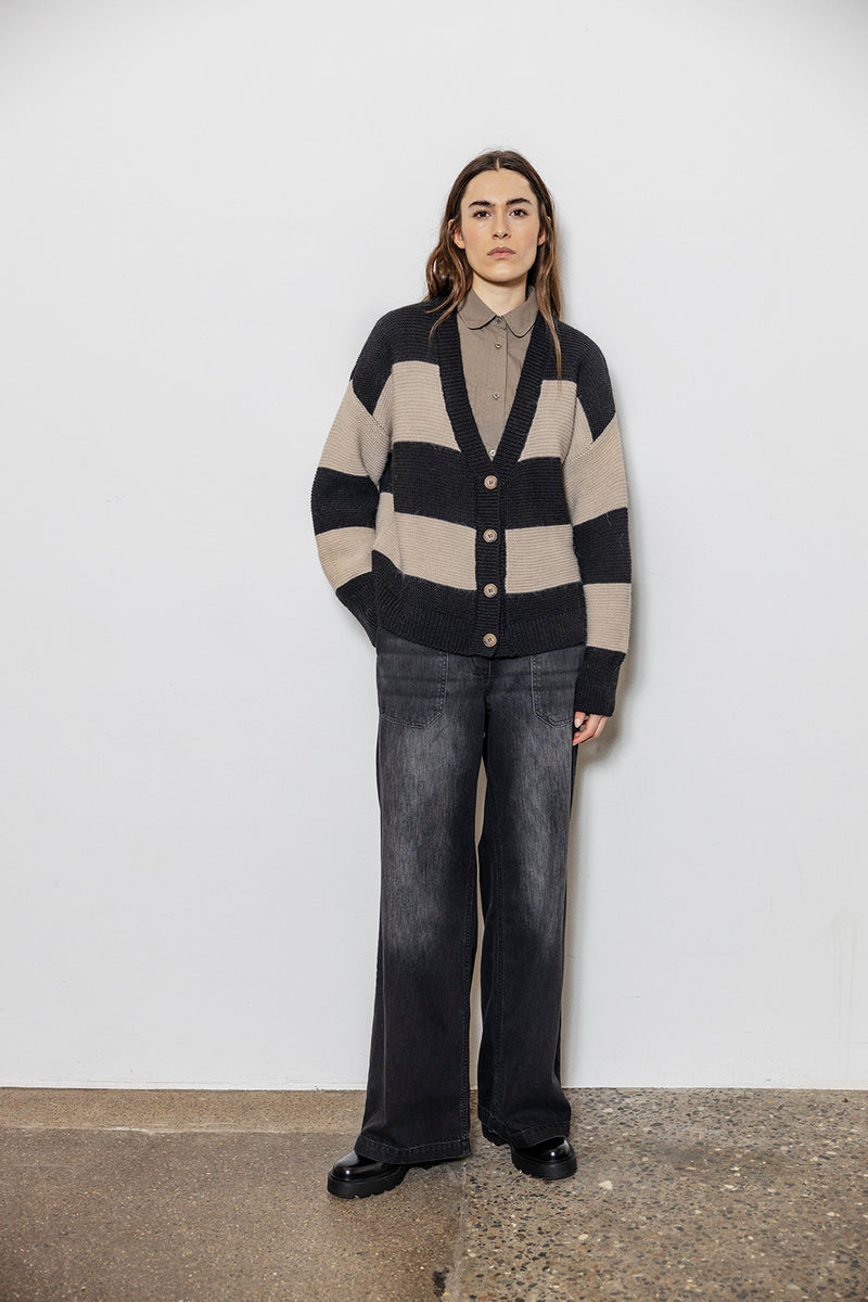 Project AJ117 Jolie alpakkaseos neuletakki, Black Sand