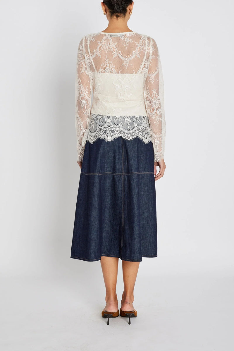 Bruuns Bazaar Junia Synvia pitsipaita, white sand