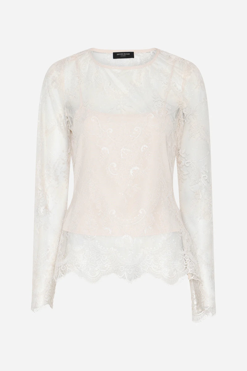 Bruuns Bazaar Junia Synvia pitsipaita, white sand