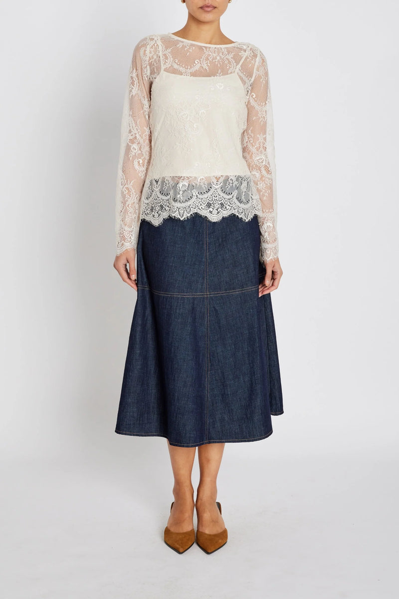 Bruuns Bazaar Junia Synvia pitsipaita, white sand