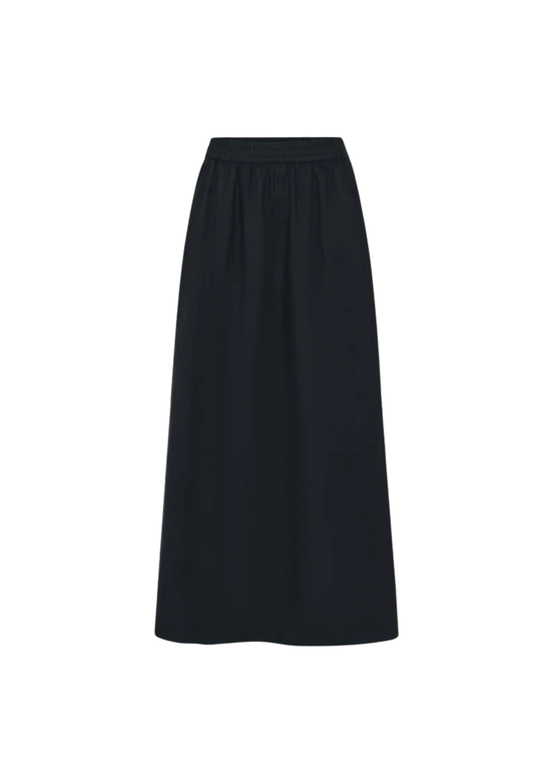 Knowledge Cotton Apparel Linen Maxi -pellavahame, Black