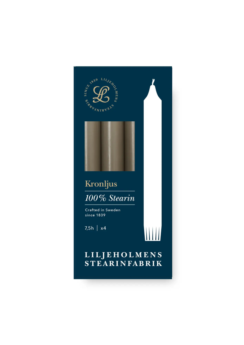 Kruunukynttilä, 4 kpl, Nougat