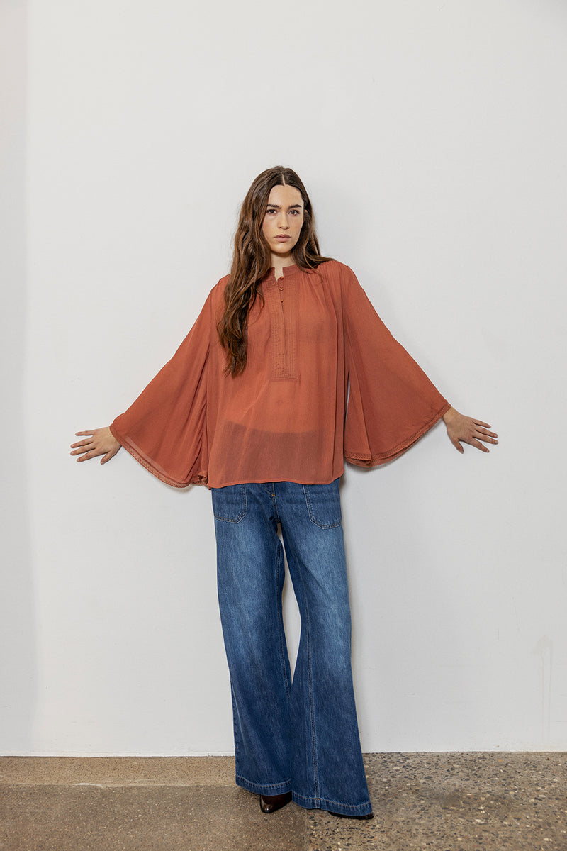 Project AJ117 Lillies viskoosipaita, Garnet