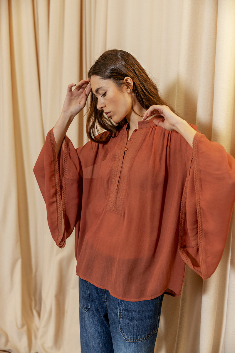 Project AJ117 Lillies viskoosipaita, Garnet