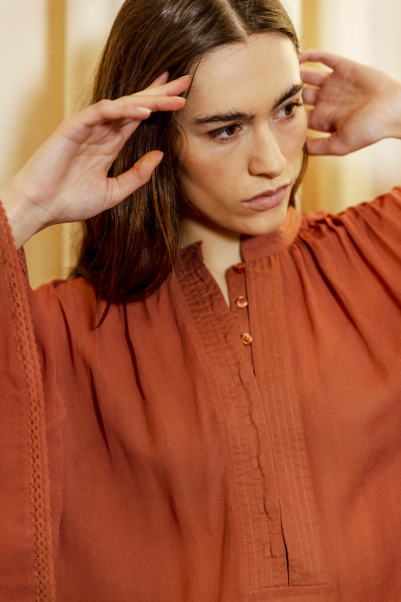 Project AJ117 Lillies viskoosipaita, Garnet