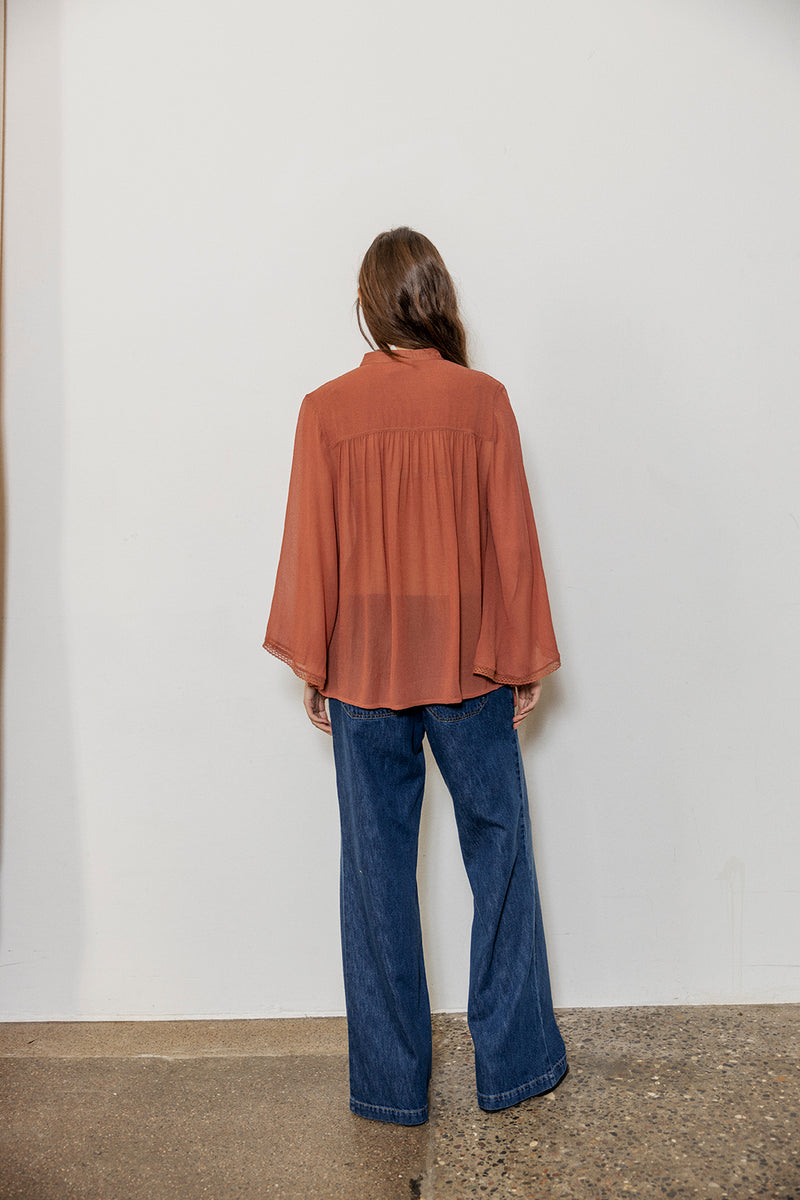 Project AJ117 Lillies viskoosipaita, Garnet