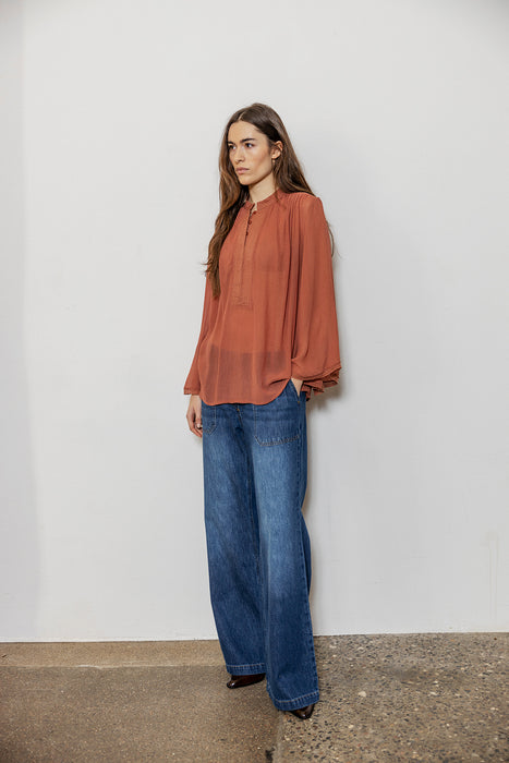 Project AJ117 Lillies viskoosipaita, Garnet