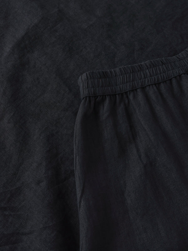 Knowledge Cotton Apparel Linen Maxi -pellavahame, Black