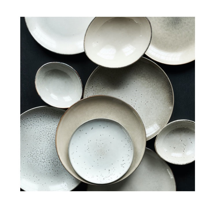 House Doctor Lake keraaminen  ruokalautanen, grey