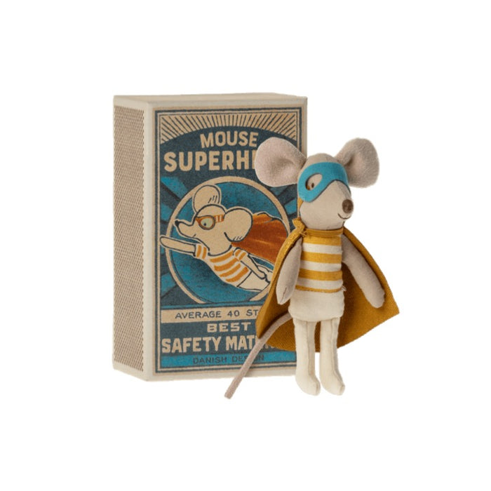 Maileg Superhero Mouse in Matchbox, Little Brother