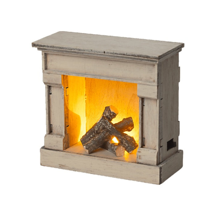 Maileg Miniature Fireplace, Off-white