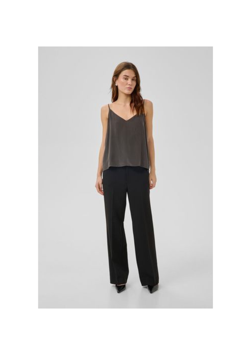 Silk Strap Top, Dark Shadow