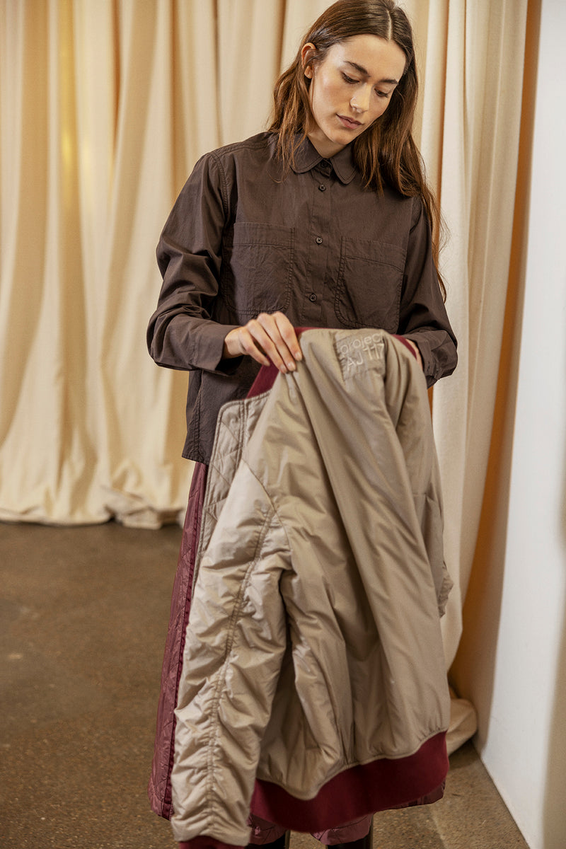 Project AJ117 Nigella bomber-takki, burgundi