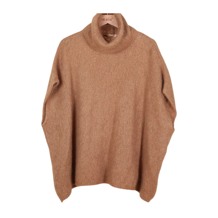 Mohair-sekoitus poncho, camel