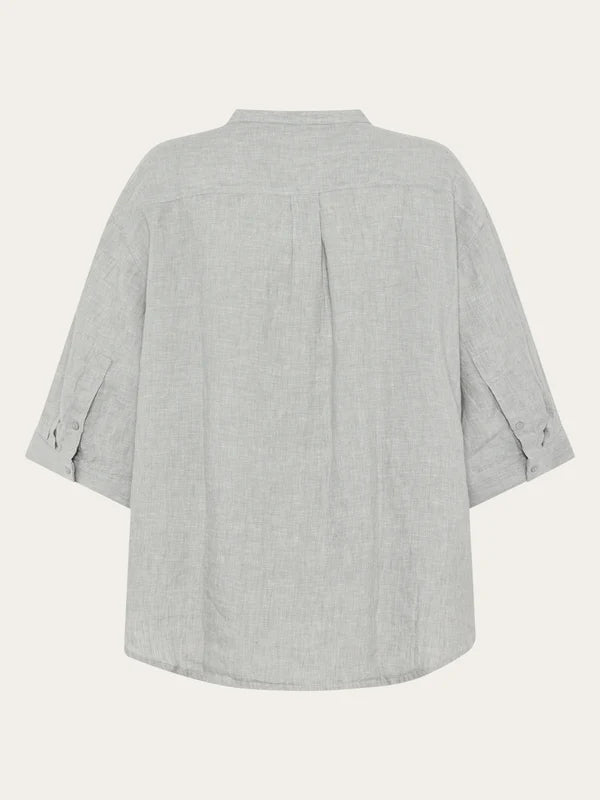Knowledge Cotton Apparel Organic Linen -pellavapaita, Ultimate Grey
