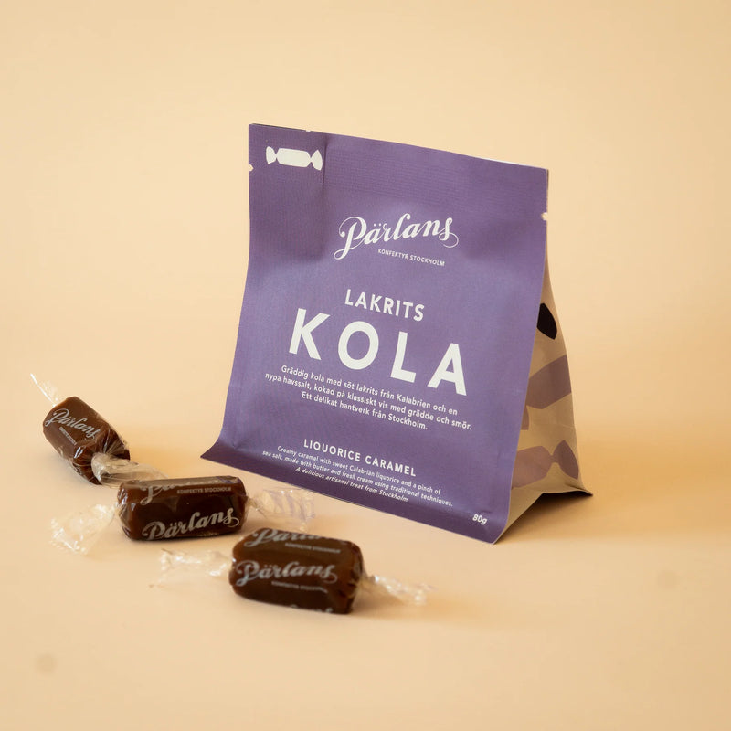 Pärlans caramel liquorice, 8 kpl pussissa