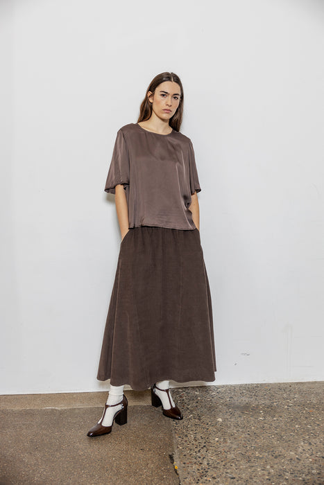 Project AJ117 Rose lyhythihainen paita, Coffee