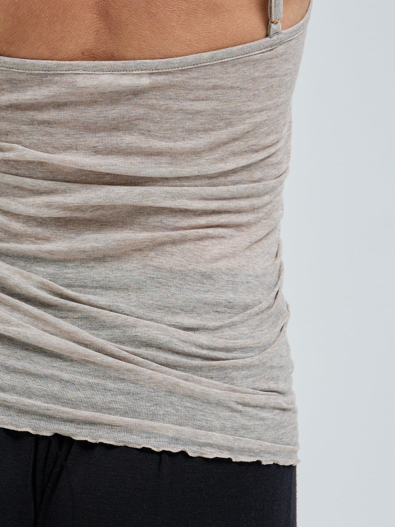 Seamless Basic Cotton Spaghetti puuvillatoppi, Desert Melange