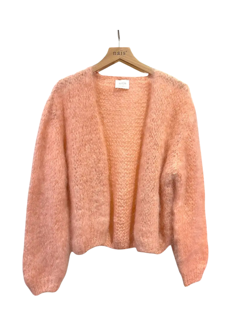 Lyhyt 80% Kid Mohairneuletakki, Old Rose