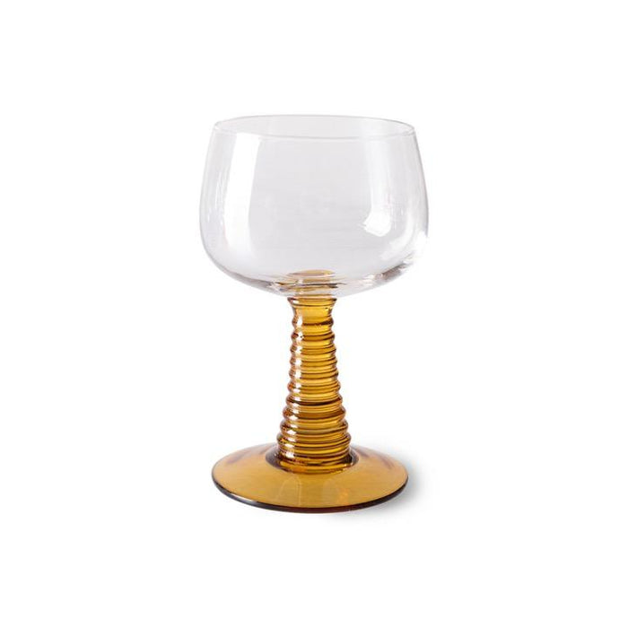 Hk Living Swirl wine glass ochre