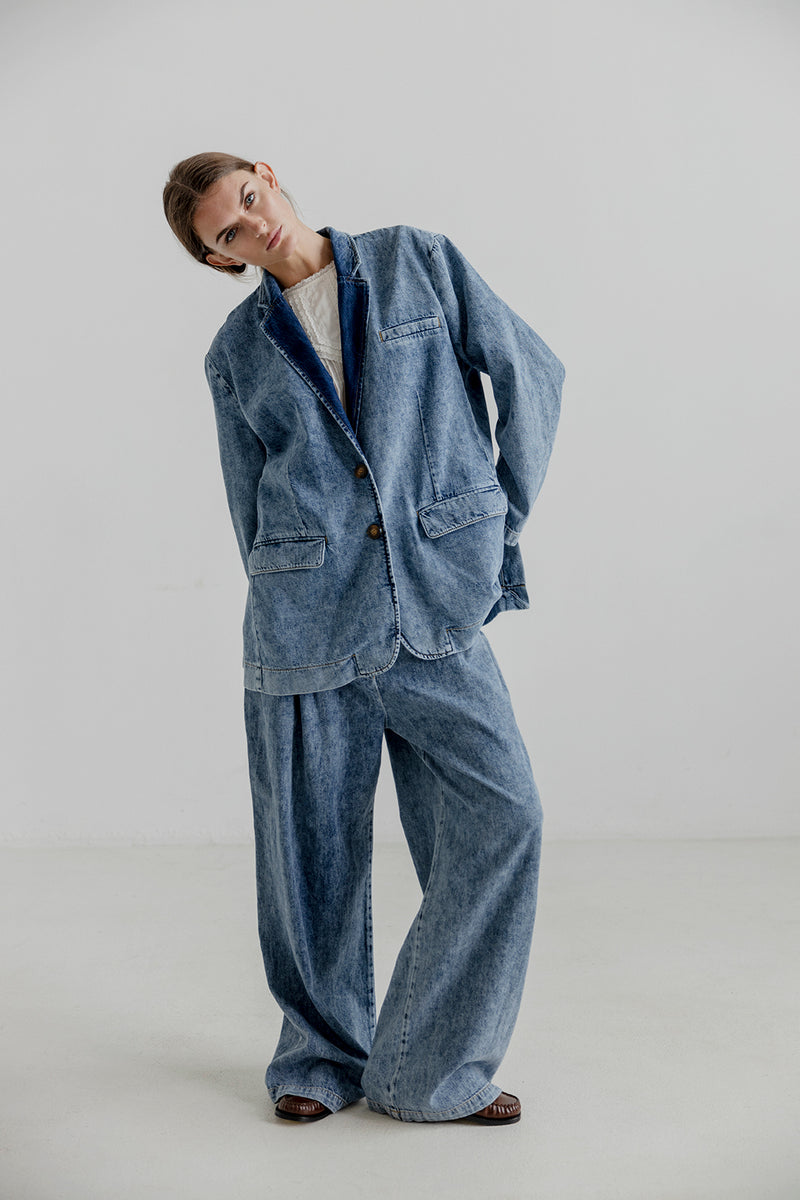 Project AJ117 Tailor farkut, pale indigo