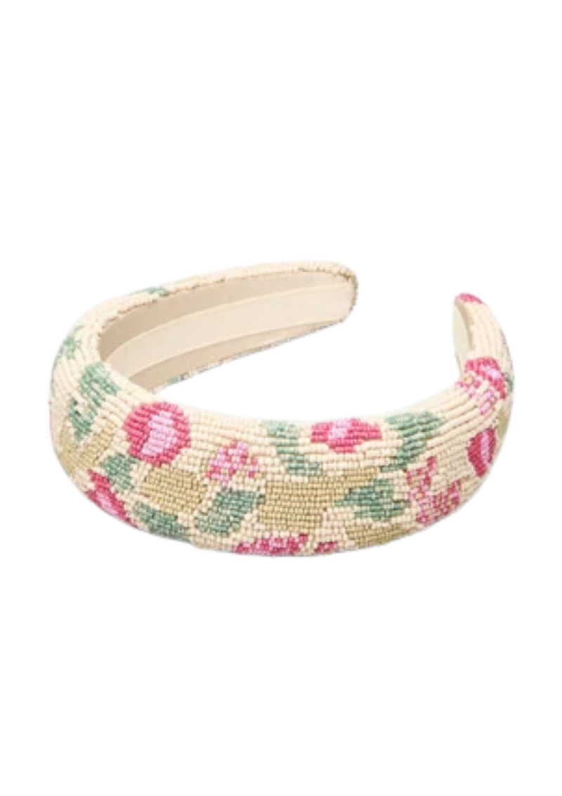 Becksöndergaard Tapelia Wide Beaded hiuspanta, Summer Sand