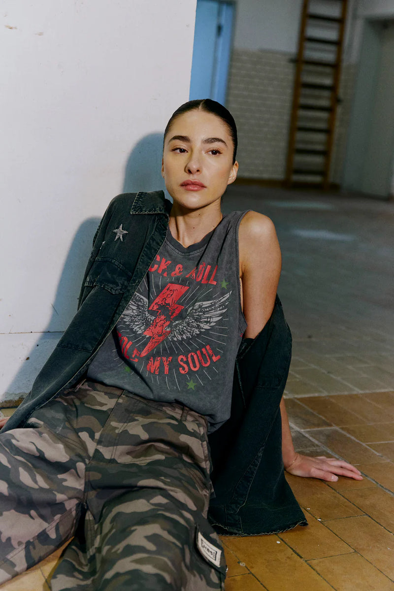 Humble By Sofie hihaton toppi, Washed dark grey