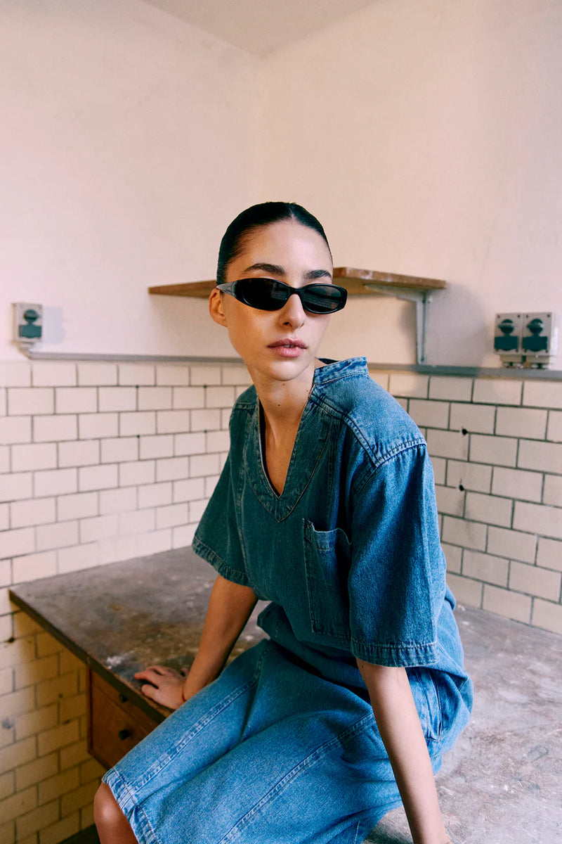 Humble By Sofie Denim-mekko, Blue denim
