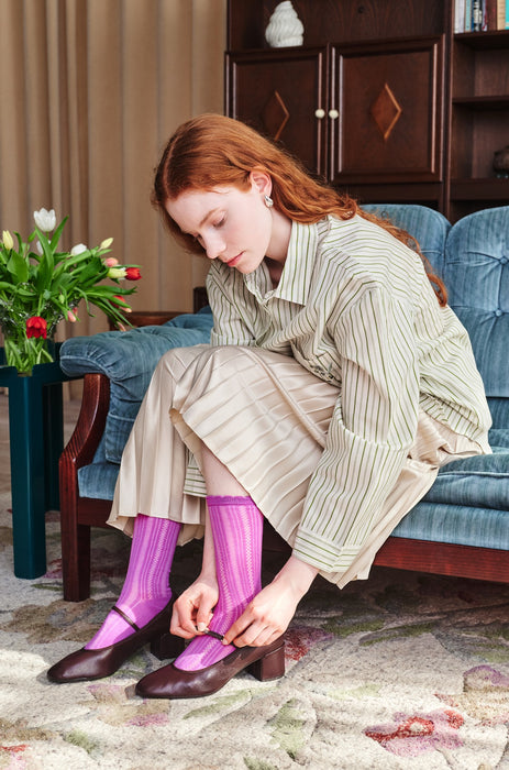 Becksöndergaard Crochia sukat, Meadow mauve pink