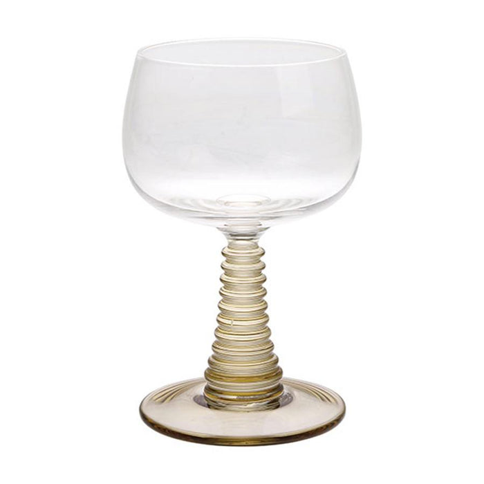 HK Living Swirl wine glass green