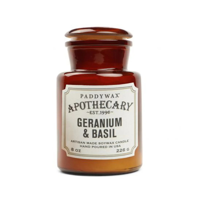 Apothecary tuoksukynttilä, Geranium & Basil