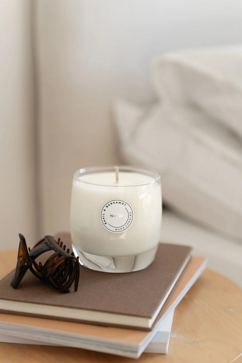 MARO Candles tuoksukynttilä, Basil & Bergamot