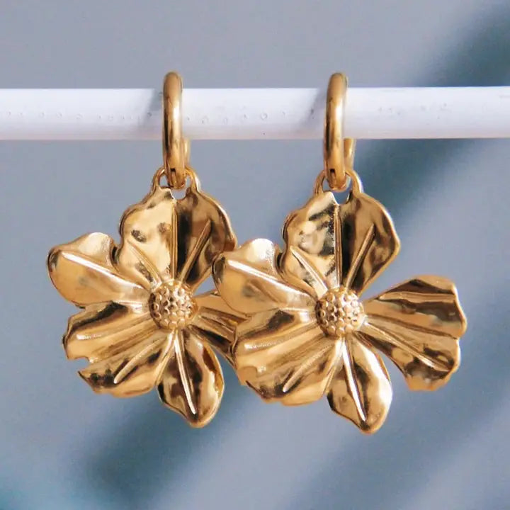 Bazou XL Flower korvakorut, Gold
