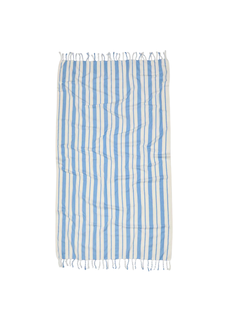 Becksöndergaard Stribla Cotta rantapyyhe, Regatta Blue