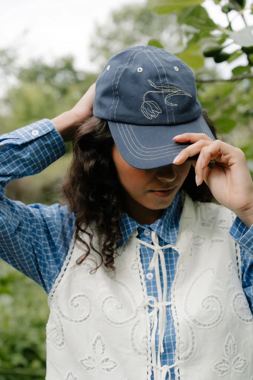 Becksöndergaard Tulipa Cotton lippalakki, Navy blue