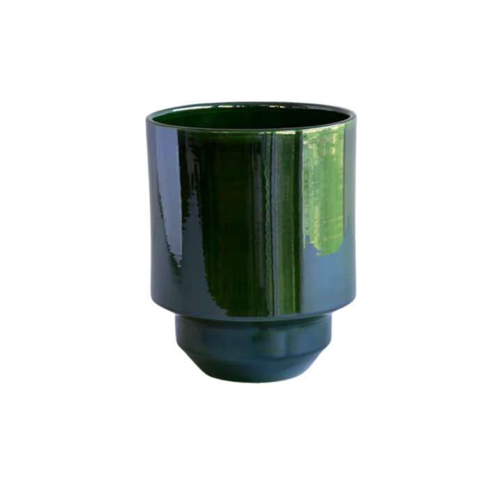 Bergs Potter lasitettu kukkaruukku, emerald green Ø 14 cm