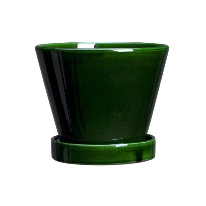 Bergs Potter Kukkaruukku Julie glazed green Ø 13 cm