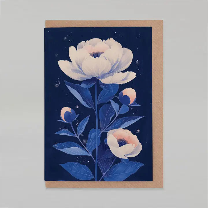 Peony Everyday Greeting Card onnittelukortti