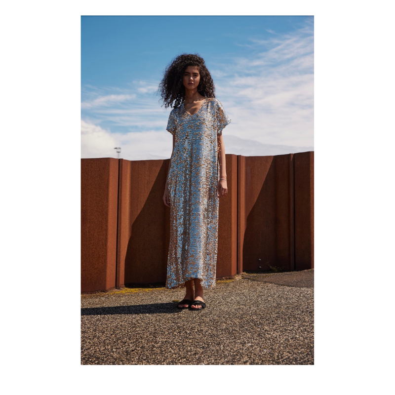 Bruuns Bazaar Biara paljettimekko, silver