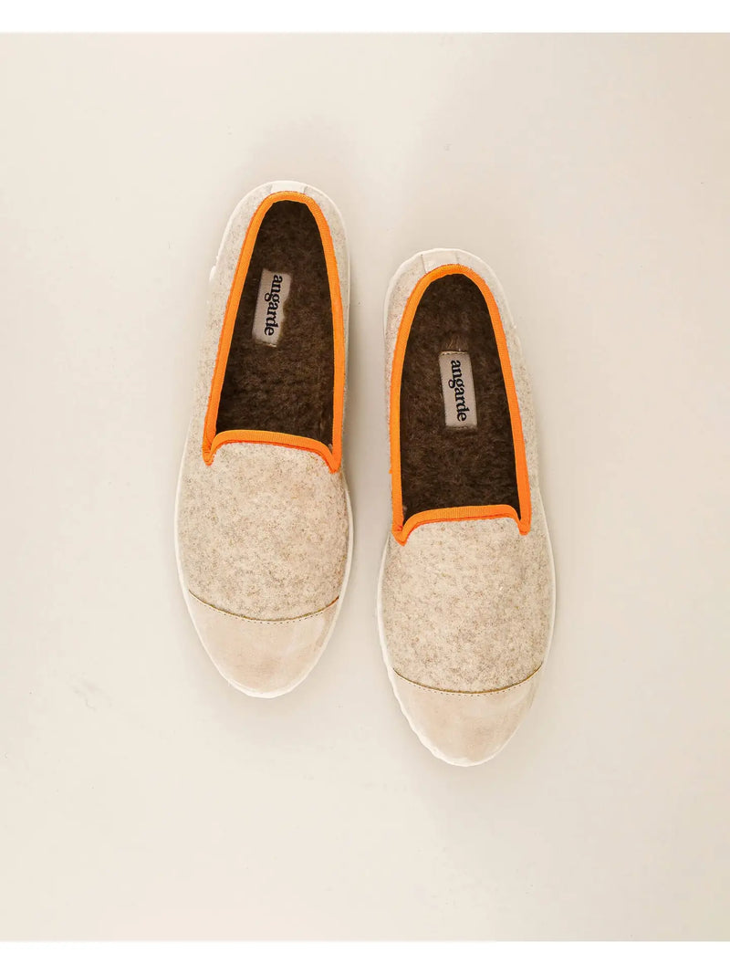 Angarde Naisten villa-tohvelit, beige neon orange