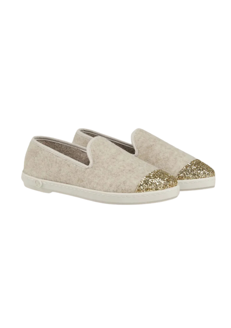 Angarde Naisten villa-tohvelit, beige glitteri