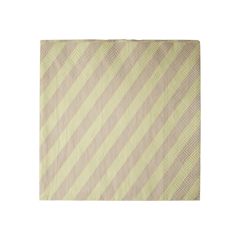 DBKD Stripe paperiservetti, yellow