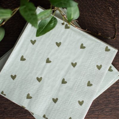 DBKD Heart paperiservetti, Green