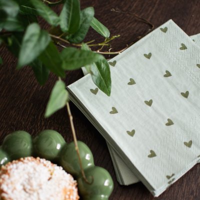 DBKD Heart paperiservetti, Green